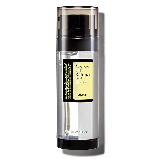 COSRX Niacinamide 5% + Snail Mucin 74% Dual Essence, Dark Spot & Anti aging Face Serum, Hydrating, Brightening, 2.70 fl.oz / 80ml