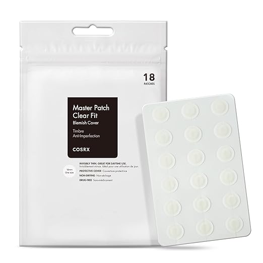 COSRX Clear Fit Master Patch 18 Counts | Invisible Acne Pimple Pactches Pickel Pflaster Anti Akne Blemish A.D.F Hydrokolloid Hautpflaster Treatment Facial Spots Dots für Gesicht | Korean Skincare