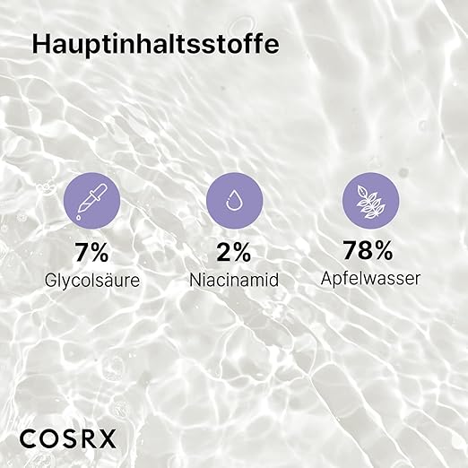 COSRX AHA 7 Whitehead Power Liquid, 100 ml, Whitehead Remover, Glycolsäure 7%, AHA Peeling, Porenminimizer, koreanische Hautpflege, frei von Tierversuchen, Parabenen
