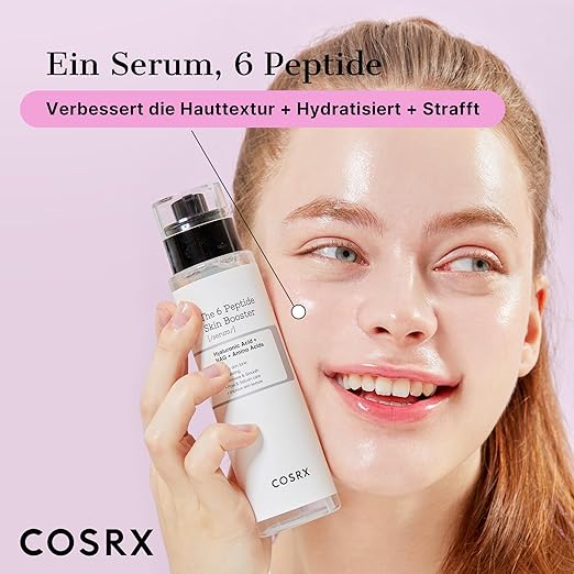COSRX 6X Peptide Collagen Booster Toner Serum 150mL/5.07 Fl.Oz, Hauterneuerndes Booster-Serum, Niacinamid & Hyaluronsäure für alle Hauttypen, Korean Skincare, Parabenfrei