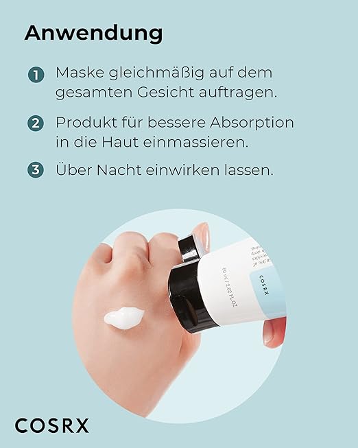 COSRX Gesichtsmaske Ultimate Nourishing Rice Overnight Spa Mask | Feuchtigkeitscreme mit 68% Reis-Extrakt und 2% Niacinamid | für alle Hauttypen | Vegan, tierversuchsfrei | Korean Skincare