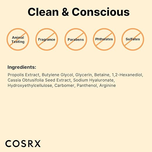 COSRX Propolis Ampoule, Glow Boosting Serum for Face with 73.5% Propolis Extract,30ml, Hydrating Essence for Sensitive Skin, Fine Lines, Uneven Skintone, Korean Skincare