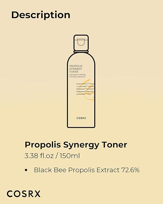 COSRX Full Fit Propolis Synergy Toner, 150 ml / 5.07 fl.oz | Daily Boosting Toner with Propolis 72.6% | Korean Skin Care, Paraben Free